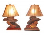 A PAIR OF WESTERN-THEMED TABLE