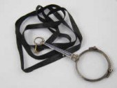 A pair of white metal (marked