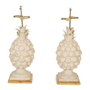 A Pair of White Painted Metal