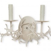 A Pair of White Painted Metal