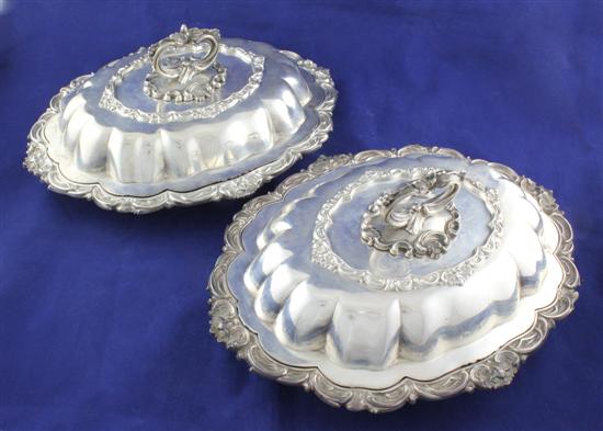 A pair of William IV silver