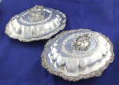 A pair of William IV silver en