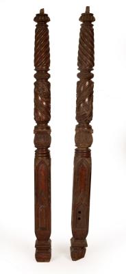 A pair of William IV carved