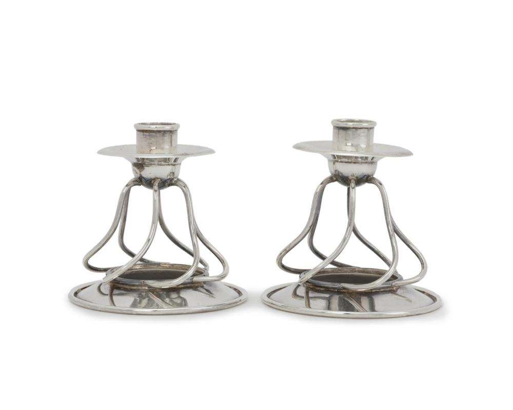 A PAIR OF WILLIAM SPRATING STERLING
