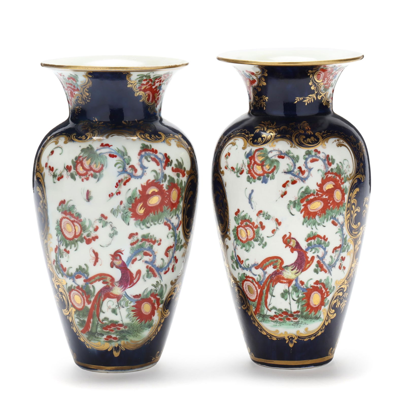 A PAIR OF WORCESTER BLUE SCALE