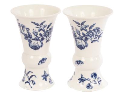 A pair of Worcester blue and