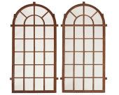 A PAIR OF WROUGHT METAL FRAMED