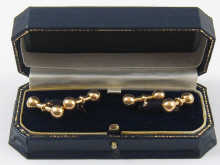 A pair of yellow metal (tests 15 ct