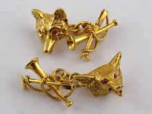 A pair of yellow metal (tests 18