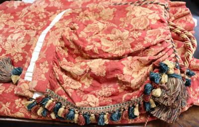 A pair of Zoffany silk curtains,