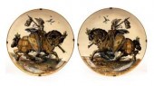 A pair of Zsolnay Pecs porcela