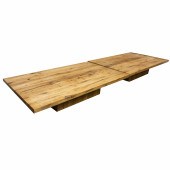 A PAIR PINE WOOD BLOCK TOP COF