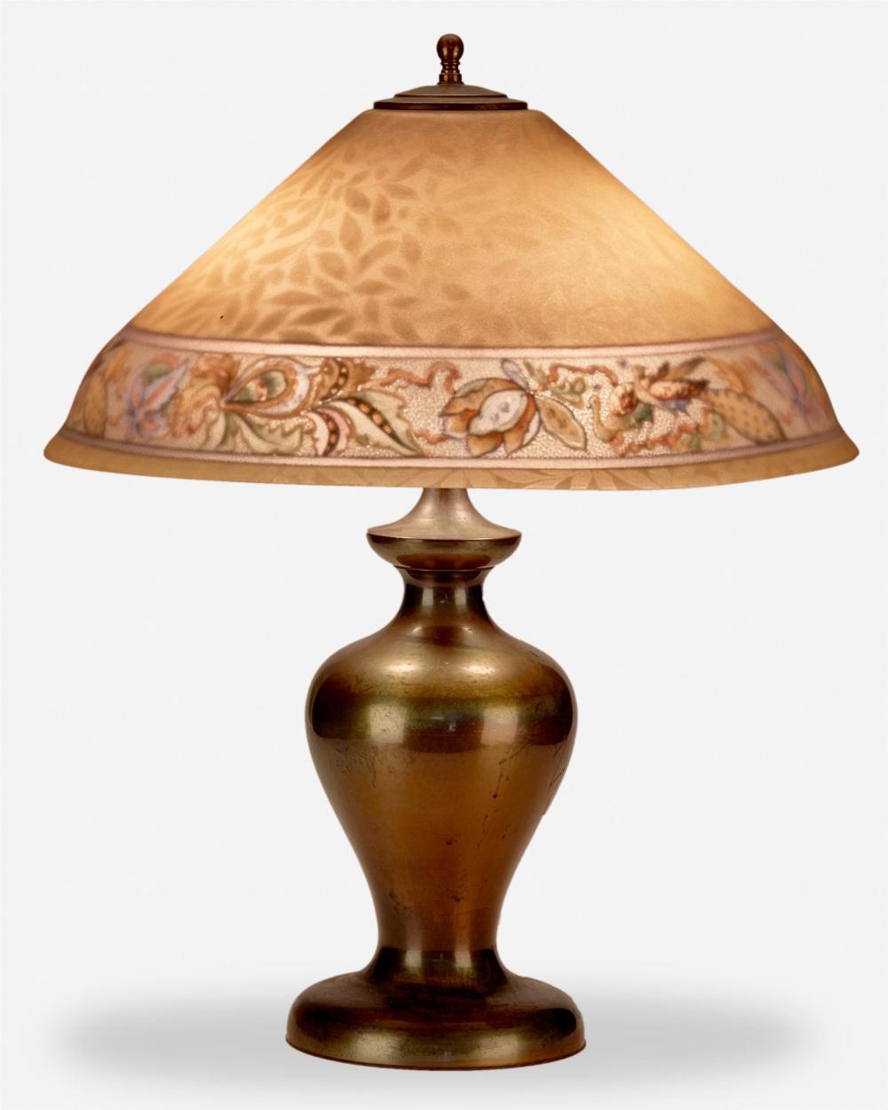 A PAIRPOINT REVERSE-PAINTED GLASS