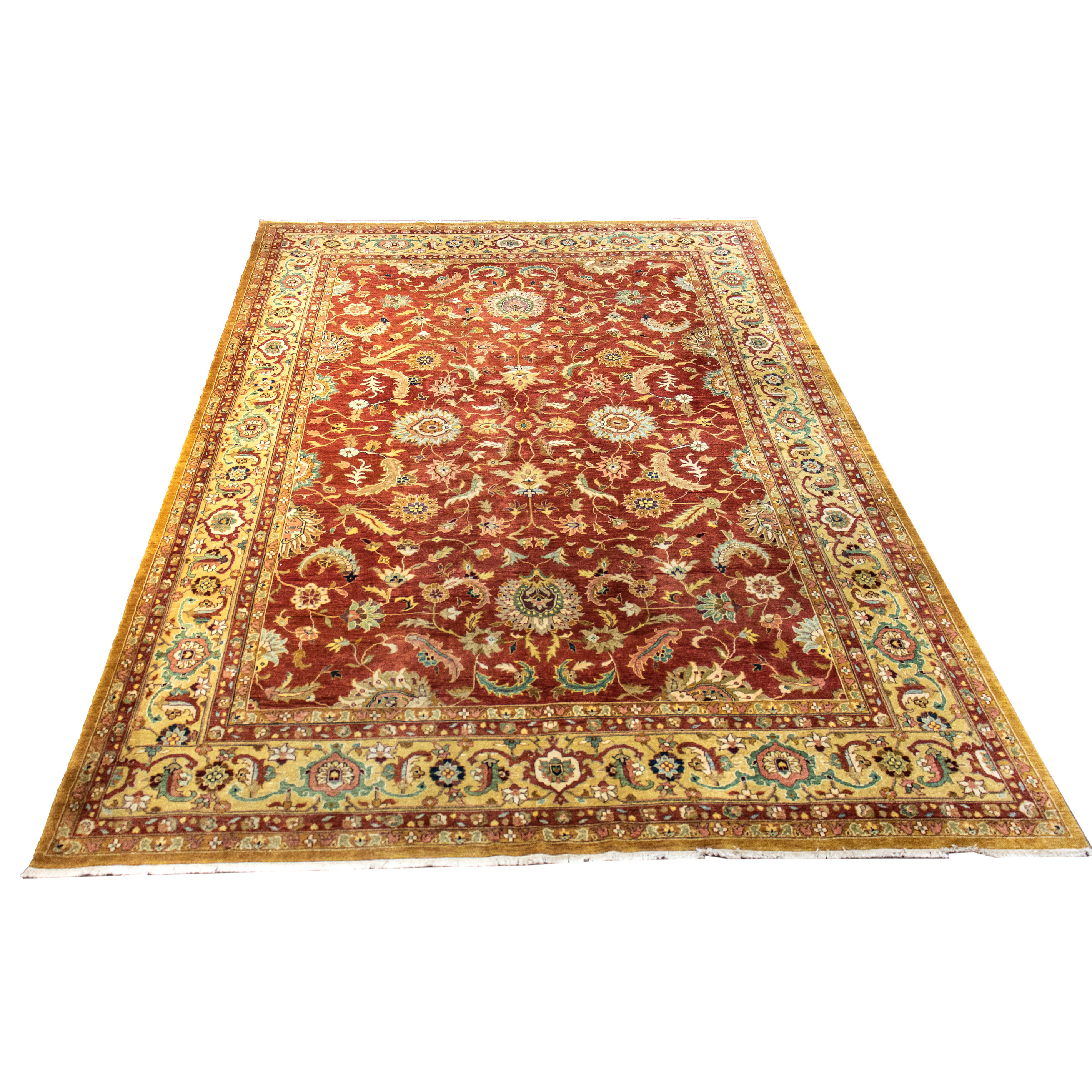 A PAKISTANI OUSHAK CARPET, 9'9" X