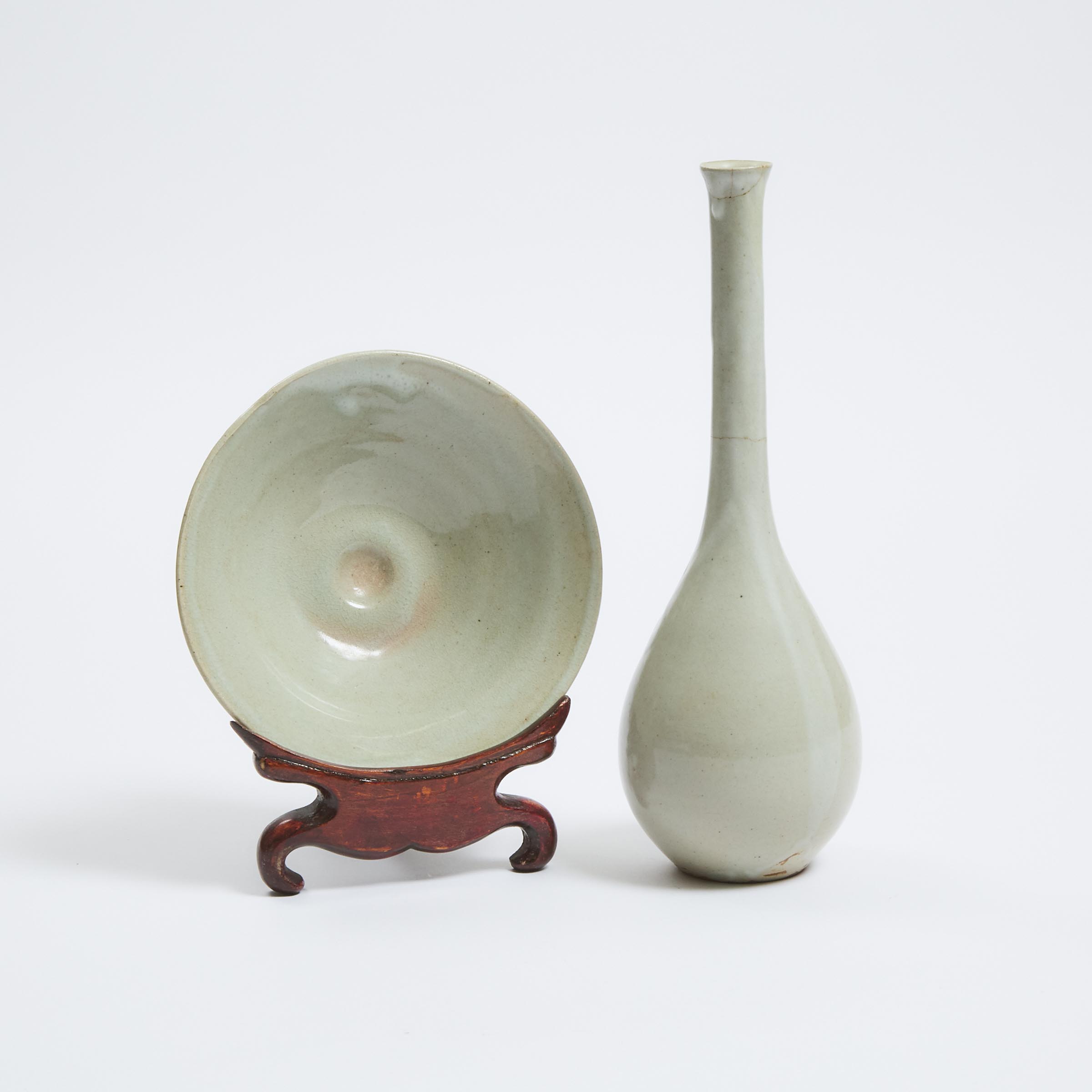A Pale-Glazed Bottle Vase, Possibly