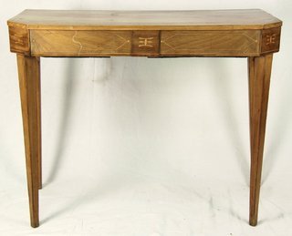 A pale mahogany side table the