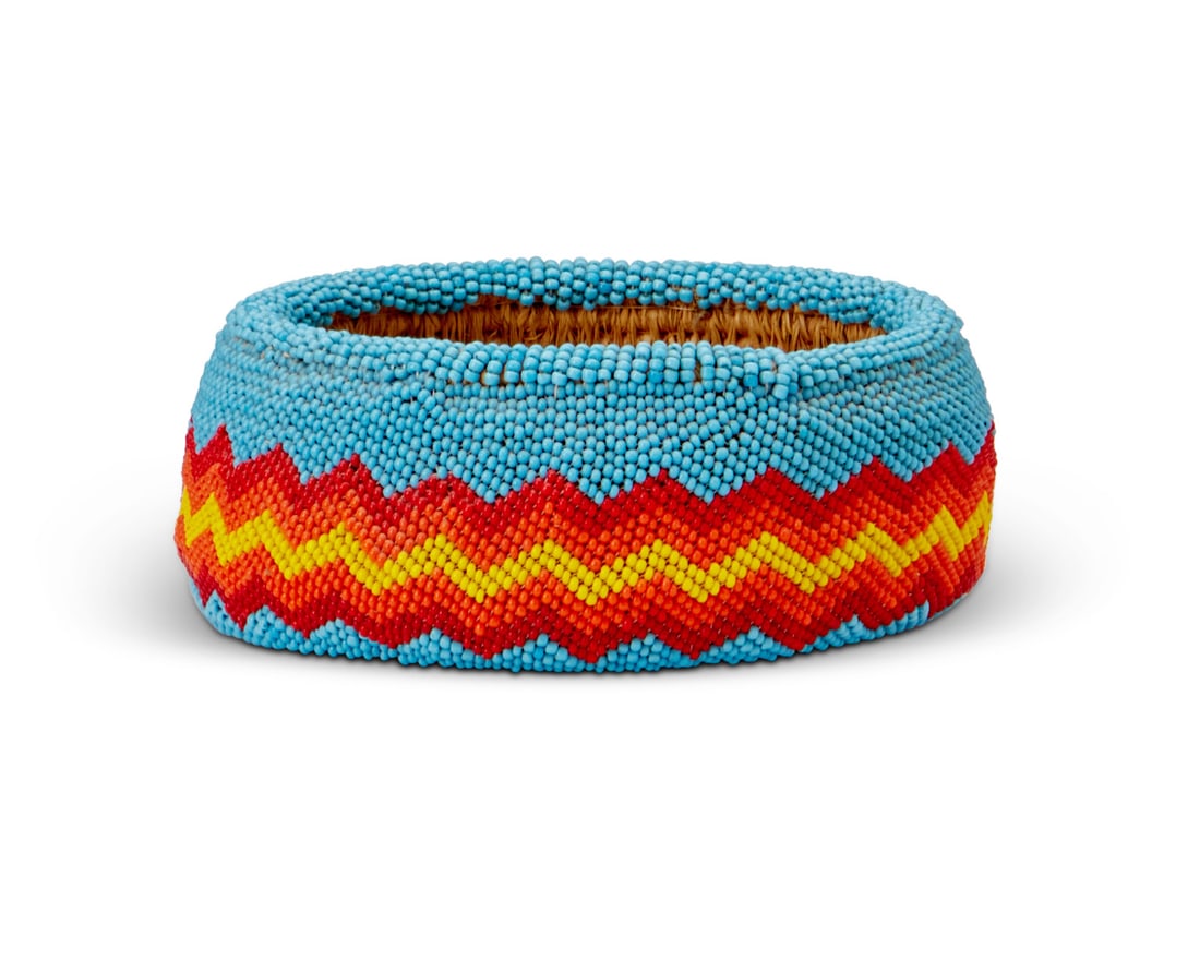 A PANAMINT/PAIUTE BEADED BASKETA