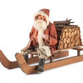 A Papier-Mâché Santa Claus on