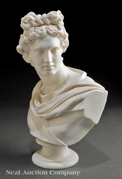 A Parian Bust of Apollo 19th c.