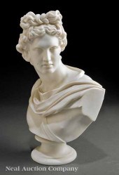 A Parian Bust of Apollo 19th c