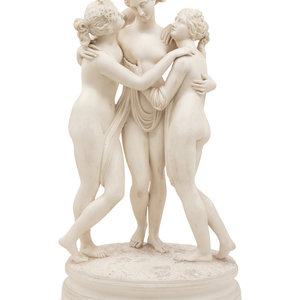 A Parian Ware Figural Group