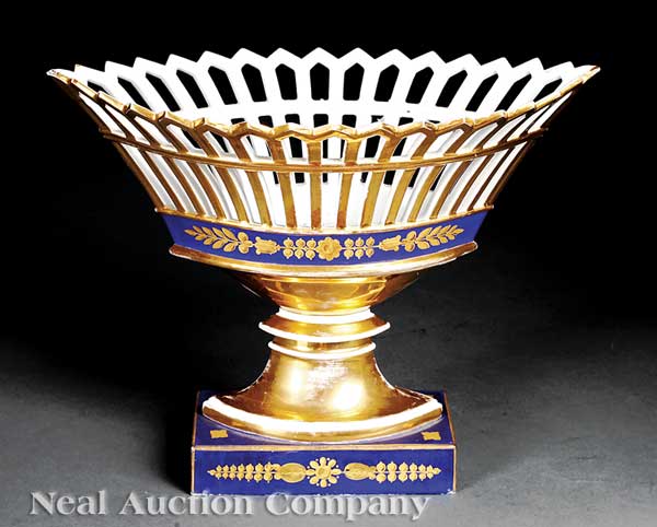 A Paris Porcelain Corbeille 19th c.