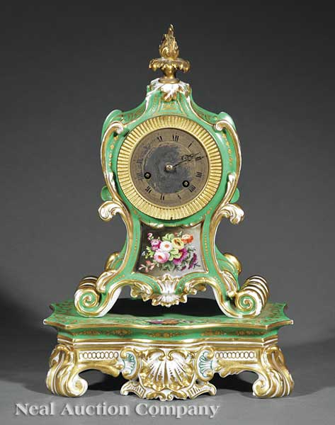 A Paris Porcelain Mantel Clock c.