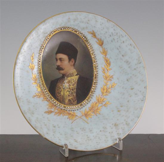 A Paris porcelain plate made for