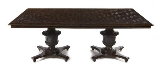 A Parquetry Double Pedestal
