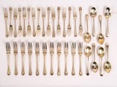 A part canteen of silver flatw