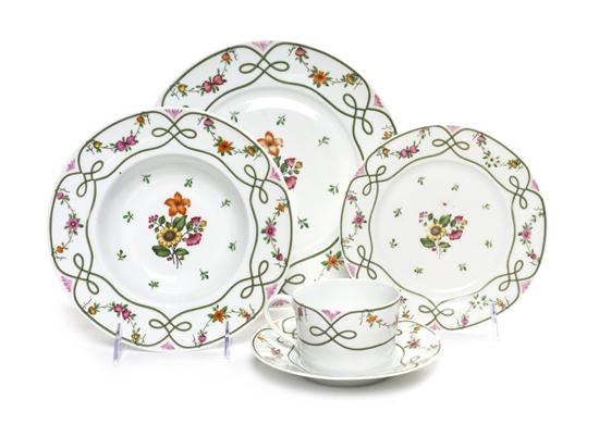 A Partial French Porcelain Dinner