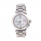 A PASHA DE CARTIER STAINLESS S