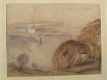 A pastel and water colour scene