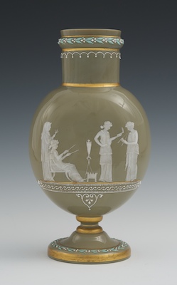 A Pate Sur Pate Vase Shiny glass