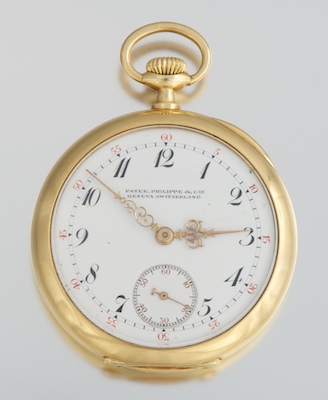 A Patek Philippe 18k Gold Open Face