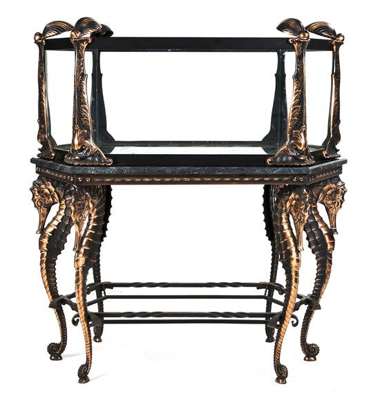 A Patinated and Gilt Bronze