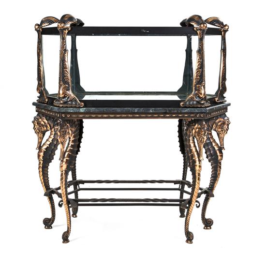 A Patinated and Gilt Bronze