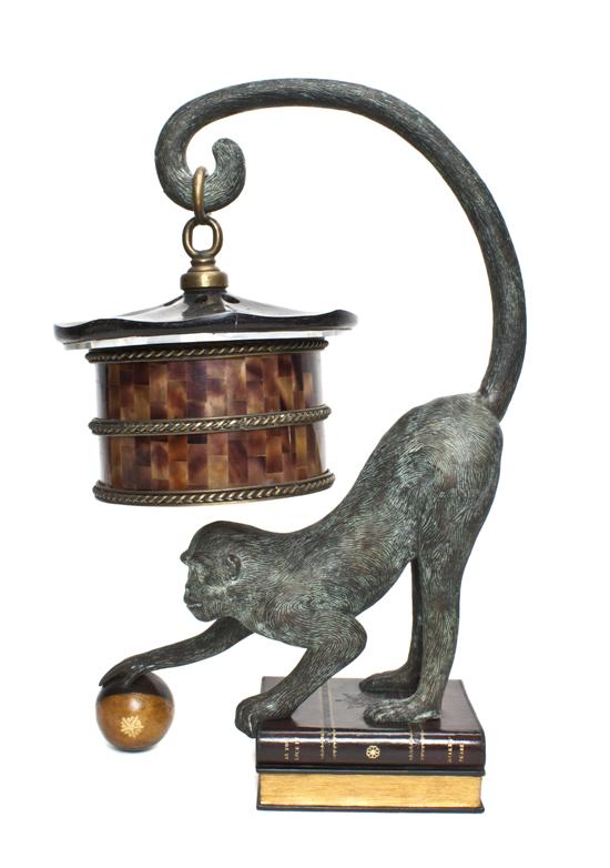 A Patinated Bronze and Faux