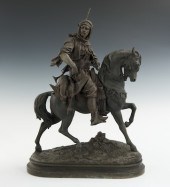 A Patinated Spelter Sculpture
