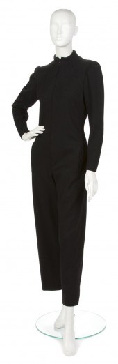 * A Pauline Trigere Black Wool