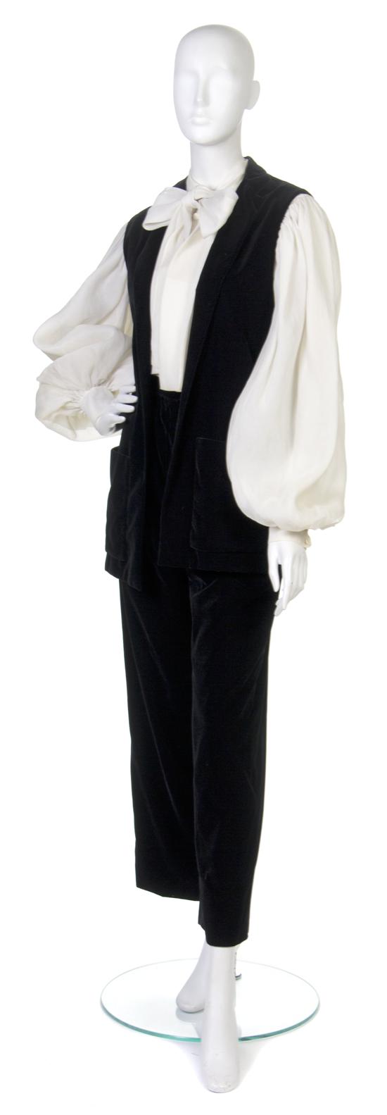 * A Pauline Trigere Black Velvet