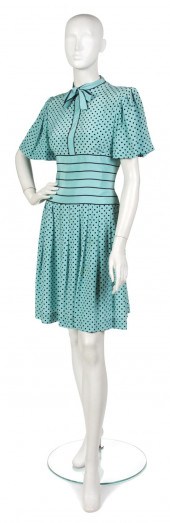 * A Pauline Trigere Teal and B