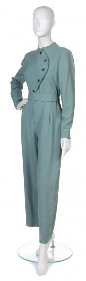 * A Pauline Trigere Teal Daywe