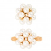 A PEARL, DIAMOND AND FOURTEEN