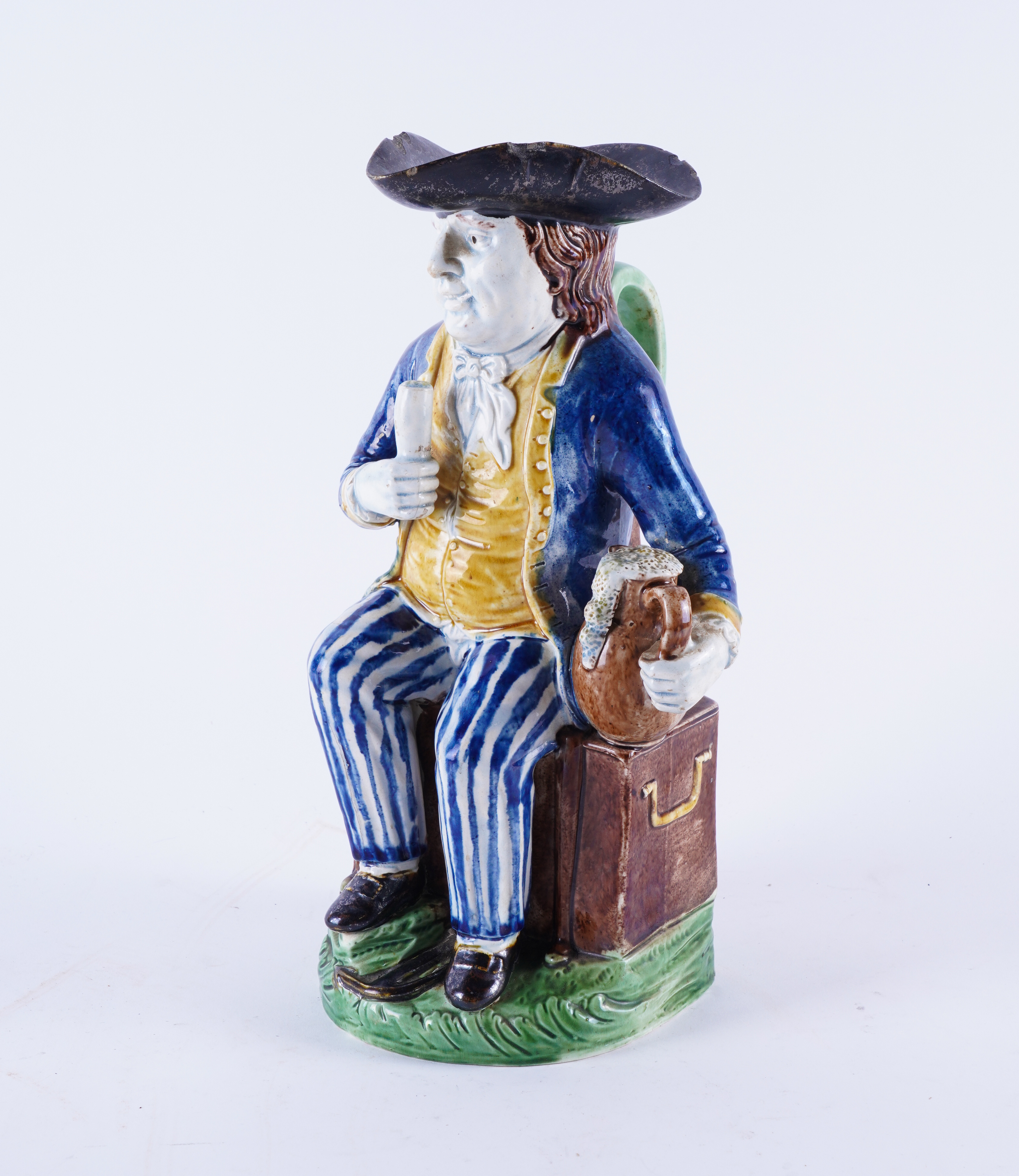 A PEARLWARE `SAILOR' TOBY JUG Circa