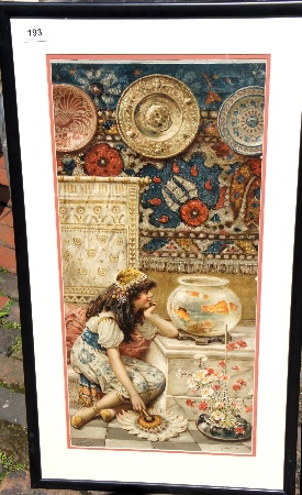 A Pears Print of Girl looking in to