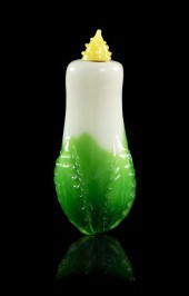 * A Peking Glass Bok Choy Snuf