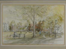 A pen and ink with watercolour ''