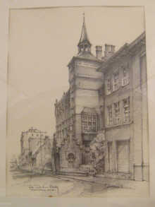 A pencil drawing titled '' Ledeberg