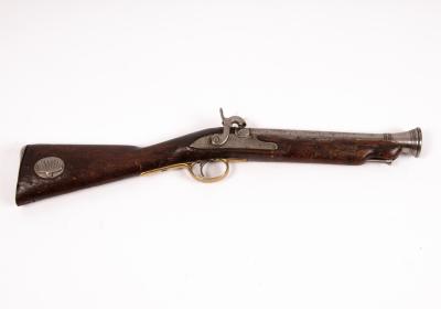 A percussion cap blunderbuss,